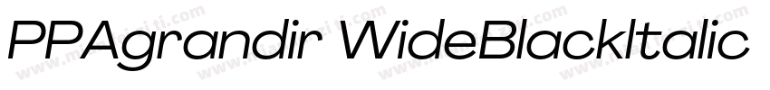 PPAgrandir WideBlackltalic 黑斜体字体转换